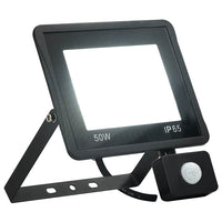 vidaXL Projetor c/ iluminação LED e sensor 10 W branco quente