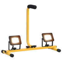 vidaXL Projetor c/ iluminação LED e pega 2x10 W branco quente