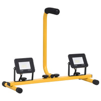 vidaXL Projetor c/ iluminação LED e pega 2x10 W branco quente