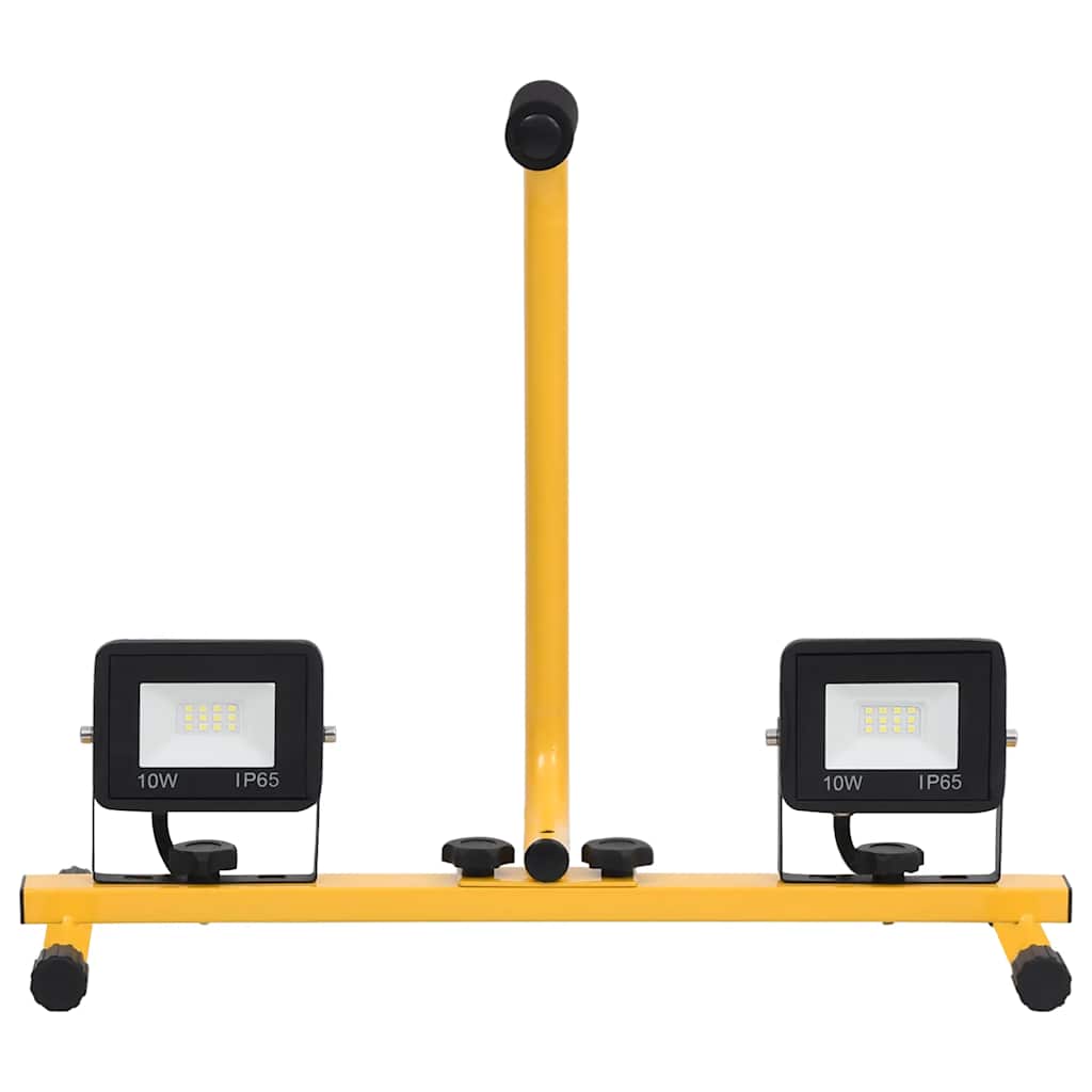 vidaXL Projetor c/ iluminação LED e pega 2x10 W branco quente