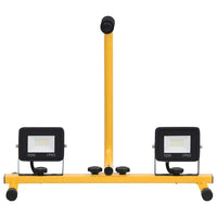 vidaXL Projetor c/ iluminação LED e pega 2x10 W branco quente