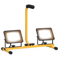 vidaXL Projetor c/ iluminação LED e pega 2x10 W branco quente