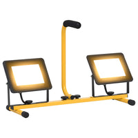 vidaXL Projetor c/ iluminação LED e pega 2x10 W branco quente