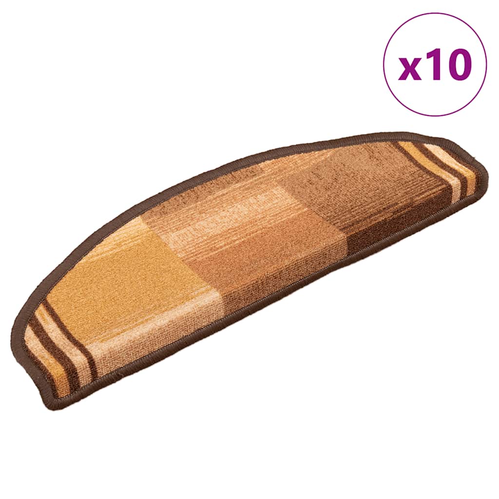 vidaXL Tapetes de escadas adesivos 5 pcs 65x21x4 cm vermelho