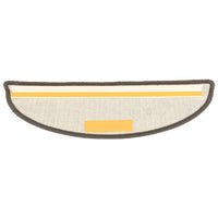 vidaXL Tapetes de escada 15 peças 56x17x3 cm cinza semicircular