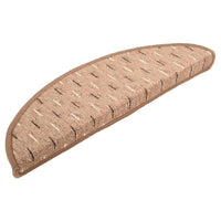 vidaXL Tapete/carpete para degraus 15 pcs 65x21x4 cm castanho
