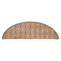 vidaXL Tapete/carpete para degraus 15 pcs 65x21x4 cm castanho