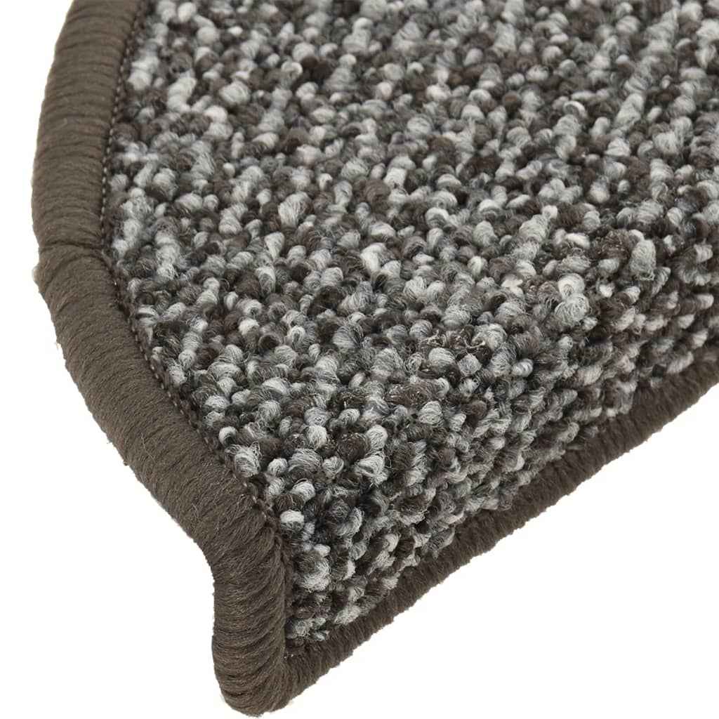 vidaXL Tapete/carpete para degraus 15 pcs 65x21x4 cm antracite