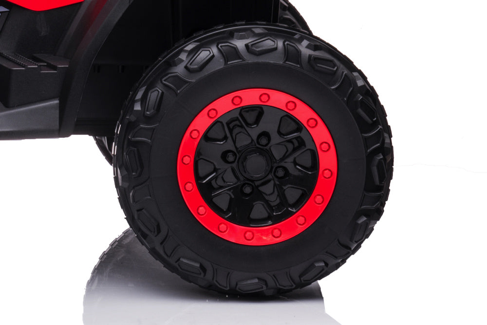 24 volt Elektrische Quad, 4 motoren, rubberen banden, leder zitting en meer!