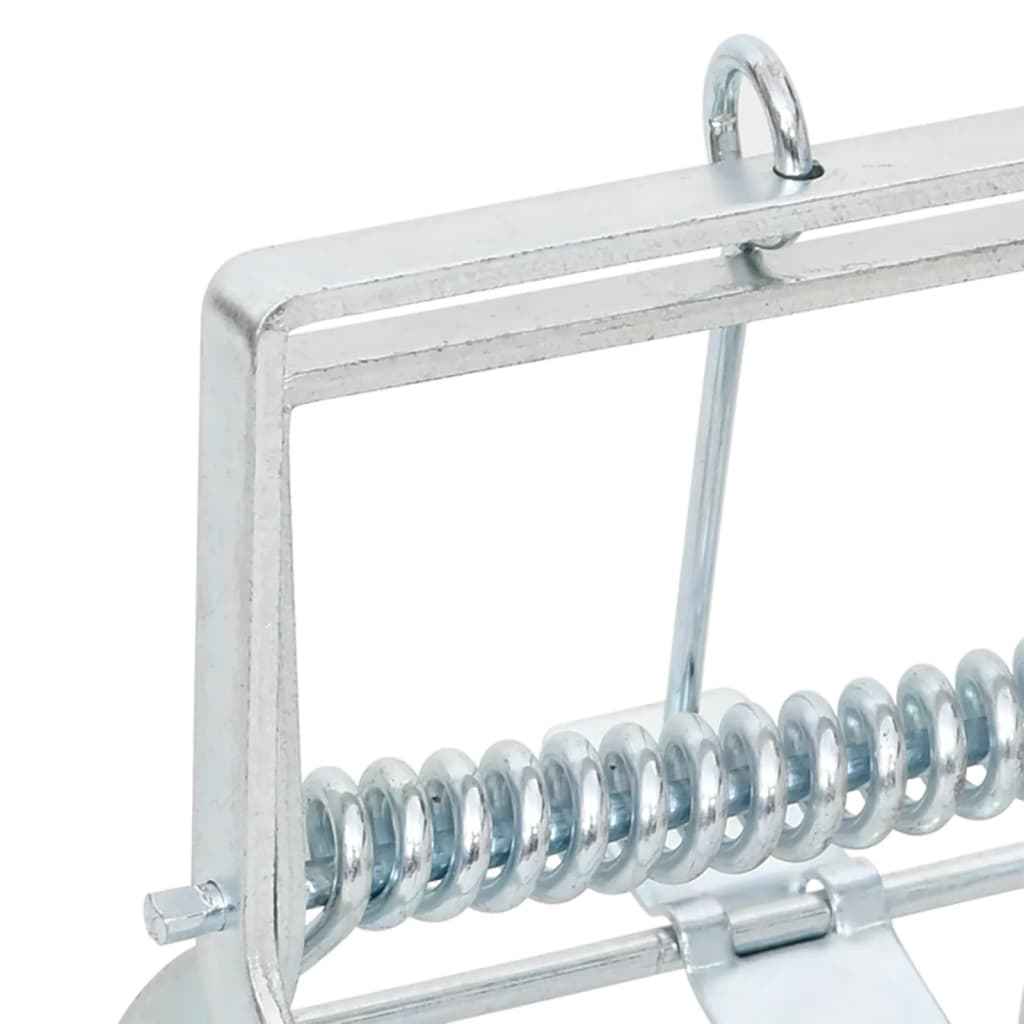 vidaXL Armadilhas para toupeiras 4 pcs aço galvanizado prateado