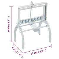 vidaXL Armadilhas para toupeiras 4 pcs aço galvanizado prateado