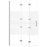 vidaXL Divisória de chuveiro dobrável ESG 100x140 cm branco