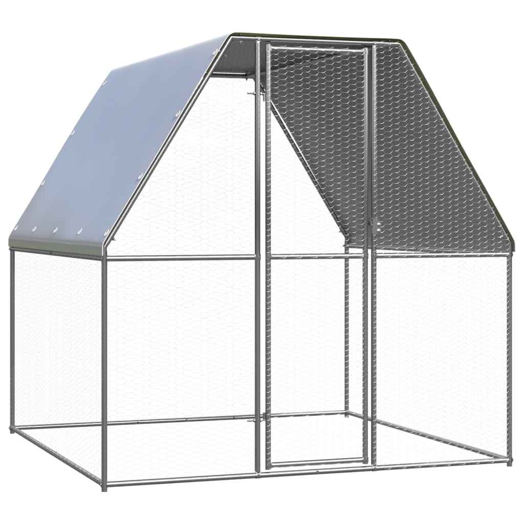 vidaXL Galinheiro de exterior 2x2x2 m aço galvanizado