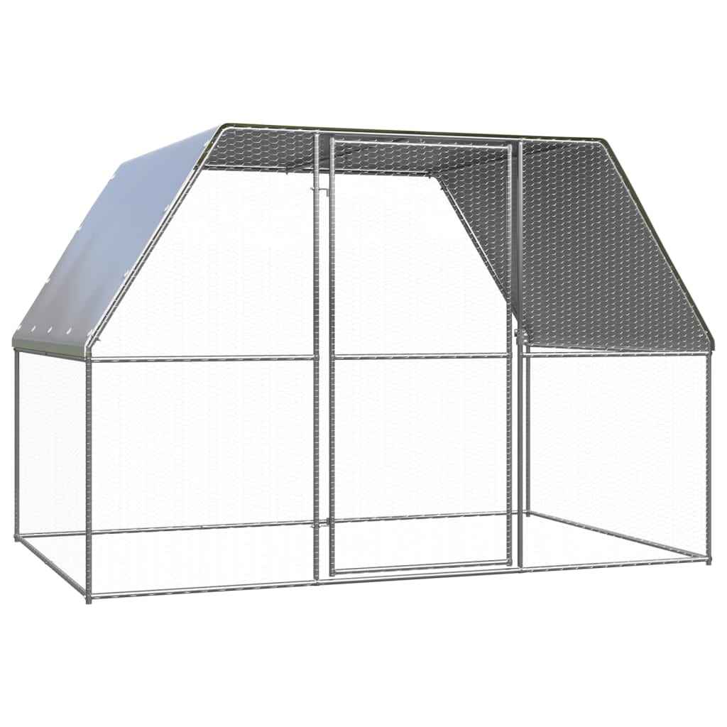 vidaXL Galinheiro de exterior 2x2x2 m aço galvanizado
