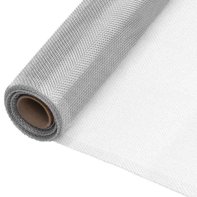 vidaXL Rede mosquiteira em alumínio 100x500 cm prateado