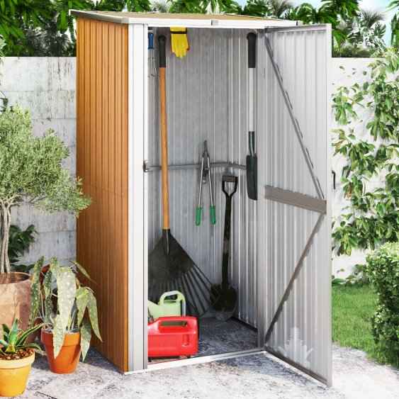 vidaXL Abrigo de jardim verde 118,5x97x209,5 cm aço galvanizado