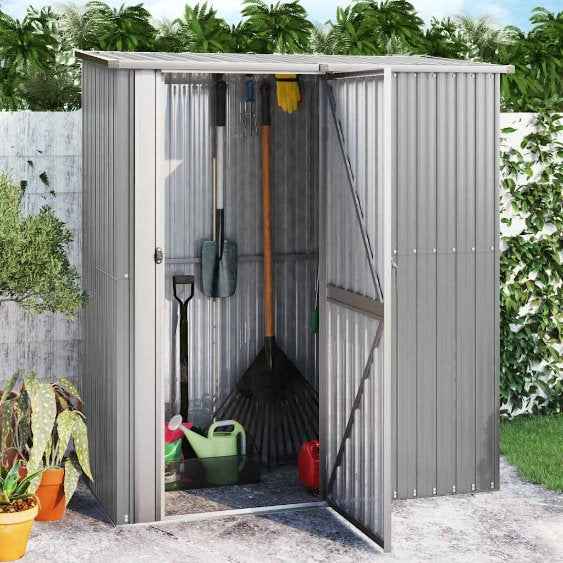vidaXL Abrigo de jardim verde 180,5x97x209,5 cm aço galvanizado