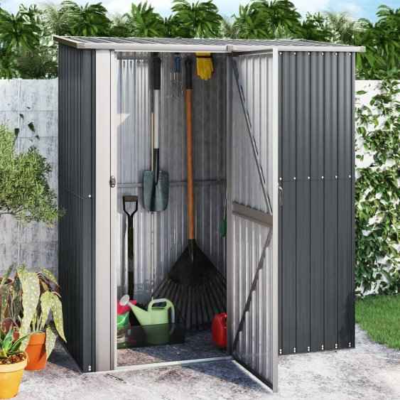 vidaXL Abrigo de jardim verde 180,5x97x209,5 cm aço galvanizado