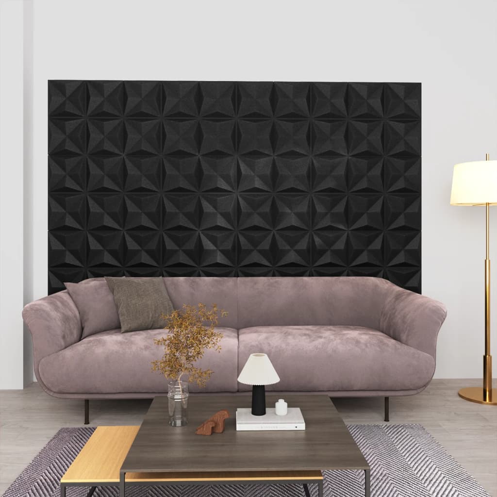 vidaXL Painéis de parede 3D 24 pcs 50x50 cm 6 m² branco diamante