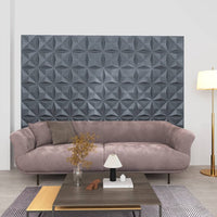 vidaXL Painéis de parede 3D 24 pcs 50x50 cm 6 m² branco diamante