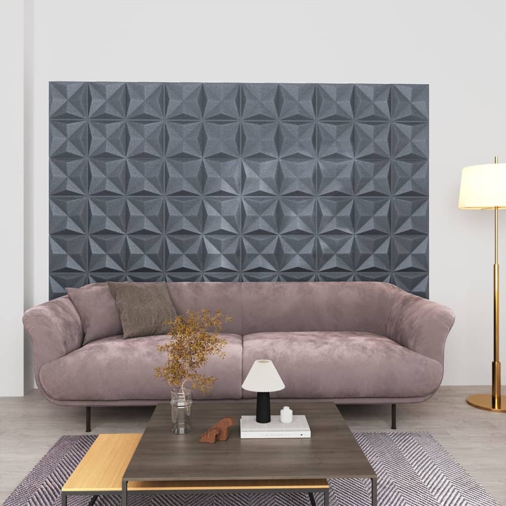 vidaXL Painéis de parede 3D 24 pcs 50x50 cm 6 m² branco diamante
