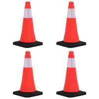 vidaXL Cones de sinalização refletores com bases pesadas 4 pcs 50 cm