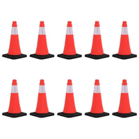 vidaXL Cones de sinalização refletores com bases pesadas 4 pcs 50 cm