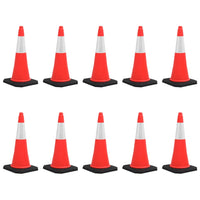 vidaXL Cones de sinalização refletores com bases pesadas 4 pcs 50 cm