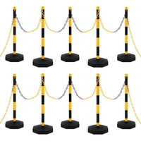 Conjunto poste de cadeia com 10 m de cadeia de plástico