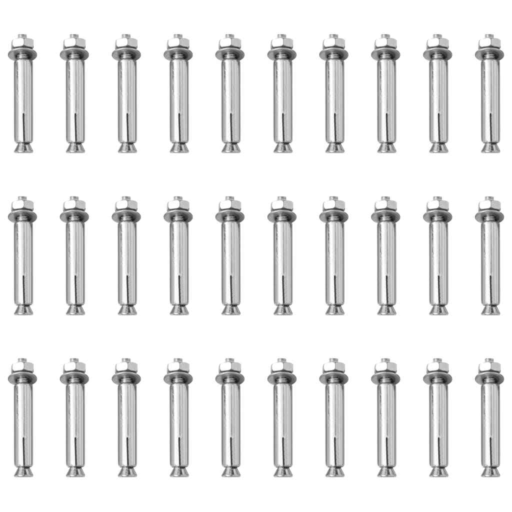 vidaXL Postes amarração p/ controlo trânsito + corrente 10 pcs PE 75cm