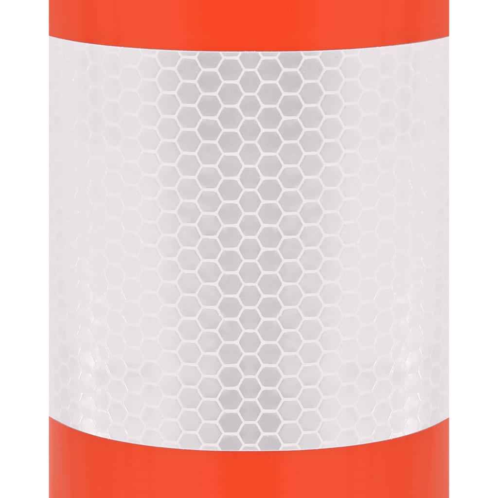 vidaXL Postes amarração p/ controlo trânsito + corrente 10 pcs PE 75cm