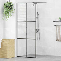 vidaXL Divisória de chuveiro 80x195 cm vidro transparente ESG preto