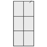 vidaXL Divisória de chuveiro 80x195 cm vidro transparente ESG preto