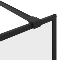 vidaXL Divisória de chuveiro 80x195 cm vidro transparente ESG preto