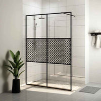 vidaXL Divisória de chuveiro 80x195 cm vidro transparente ESG preto