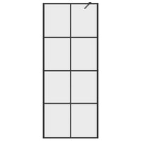 vidaXL Divisória de chuveiro 80x195 cm vidro transparente ESG preto
