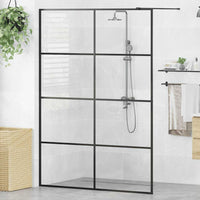 vidaXL Divisória de chuveiro 80x195 cm vidro transparente ESG preto