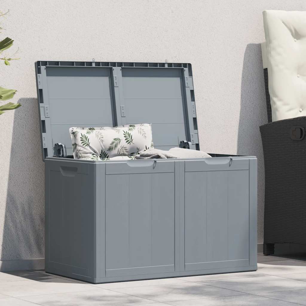 vidaXL Caixa de arrumação para jardim 90 L vime PP preto