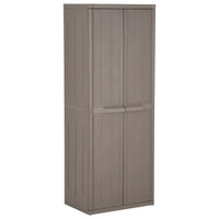 vidaXL Móvel de arrumação para jardim 65x45x88 cm vime PP preto