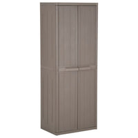vidaXL Móvel de arrumação para jardim 65x45x88 cm vime PP preto