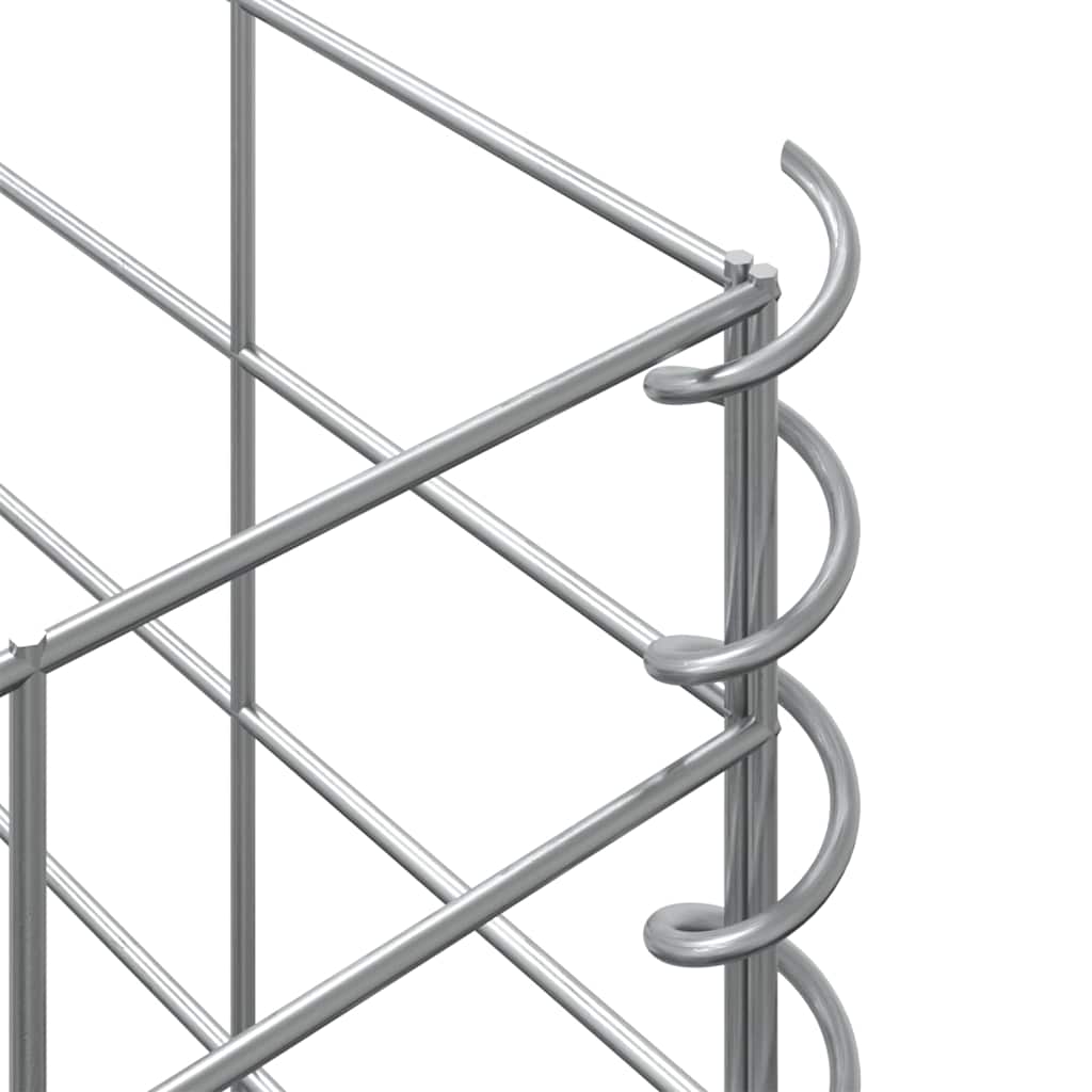 vidaXL Canteiro/gabião elevado 3 pcs 30x30x50 cm ferro