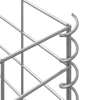 vidaXL Canteiro/gabião elevado 3 pcs 30x30x50 cm ferro