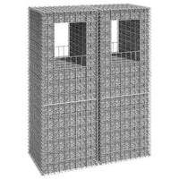 vidaXL Postes/cestos gabião 2 pcs 40x40x60 cm ferro