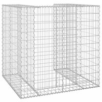 vidaXL Muro gabião p/ caixote do lixo aço galvanizado 110x100x110 cm