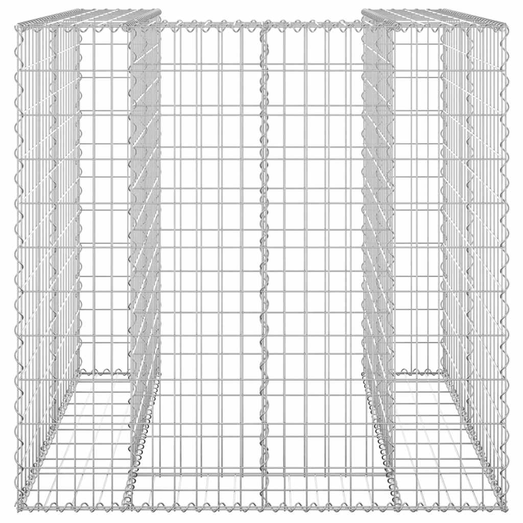vidaXL Muro gabião p/ caixote do lixo aço galvanizado 110x100x110 cm