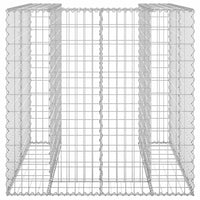 vidaXL Muro gabião p/ caixote do lixo aço galvanizado 110x100x110 cm