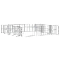 vidaXL Canteiro elevado/cesto gabião 100x100x20 cm aço galvanizado