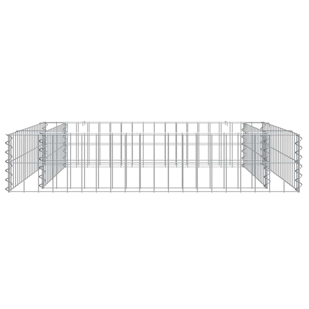 vidaXL Canteiro elevado/cesto gabião 100x100x20 cm aço galvanizado