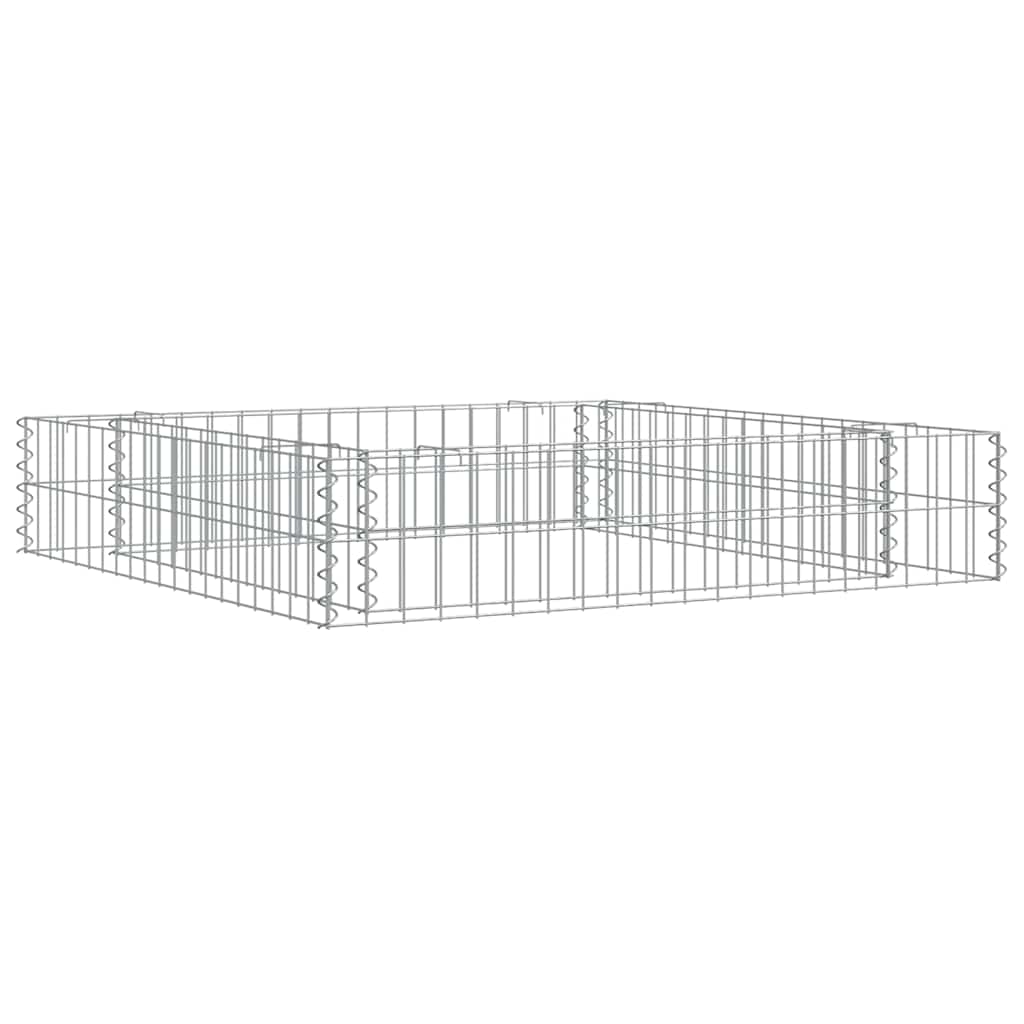 vidaXL Canteiro elevado/cesto gabião 100x100x20 cm aço galvanizado