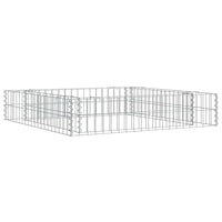 vidaXL Canteiro elevado/cesto gabião 100x100x20 cm aço galvanizado